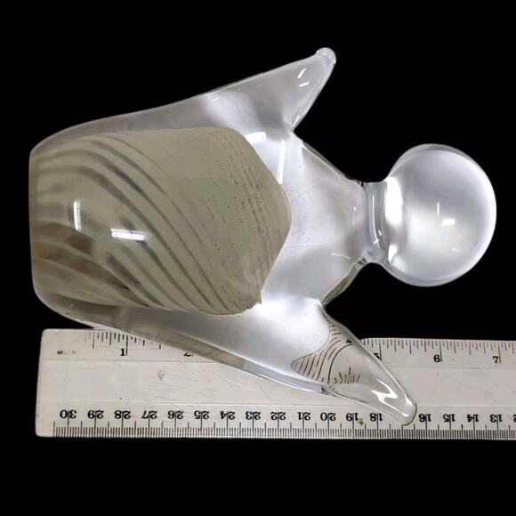 Art Glass Angel Wings Up Paperweight Abstract Figurine - Picture 7 of 8